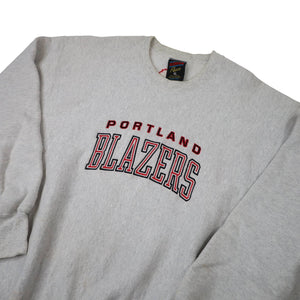 Vintage Portland Blazers Embroidered Spellout Sweatshirt - XL