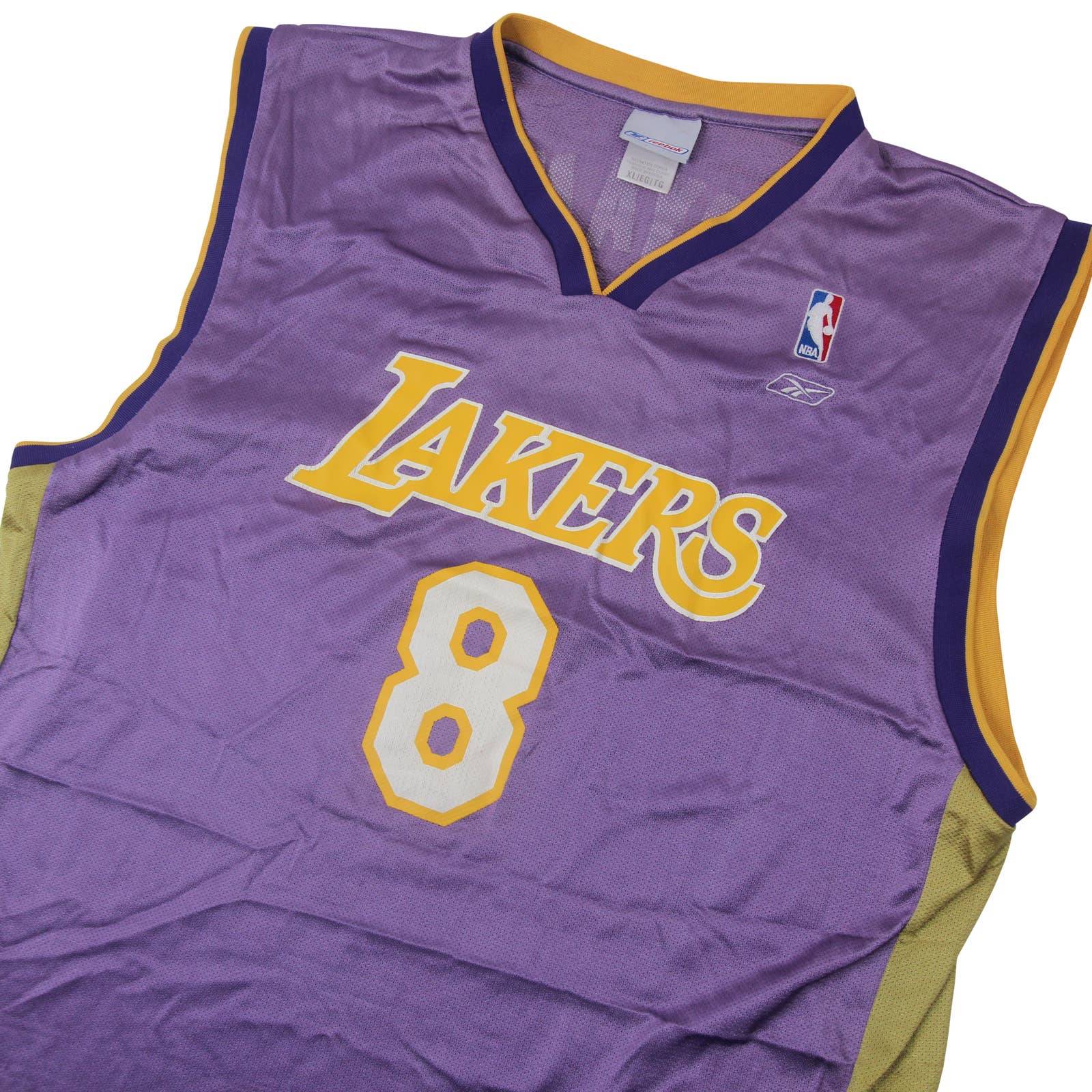 Reebok, Shirts, Reebok La Lakers Kobe Bryant Away Jersey 2xl