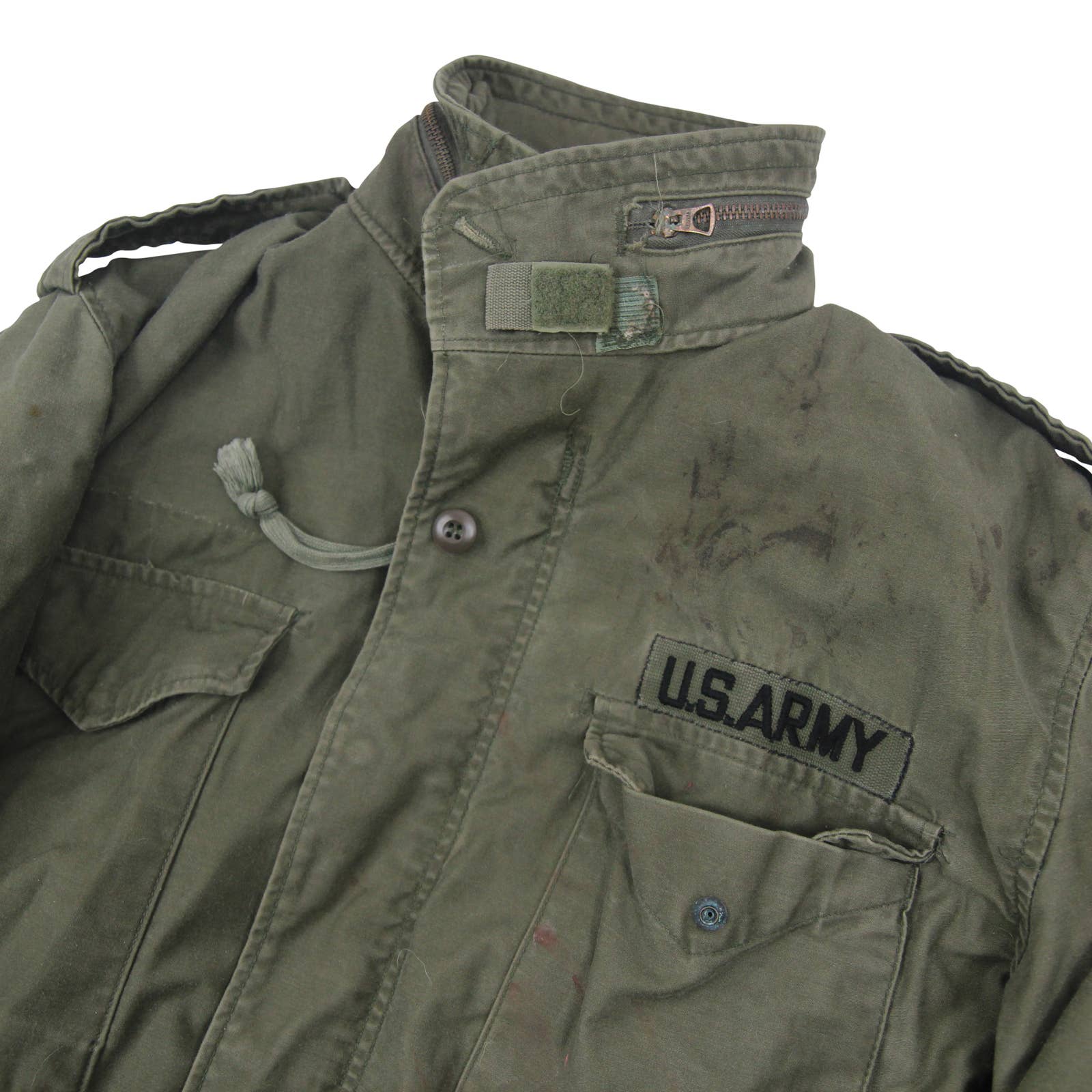 Vintage Military Surplus US Arm OG-107 Cold Weather Jacket - MT
